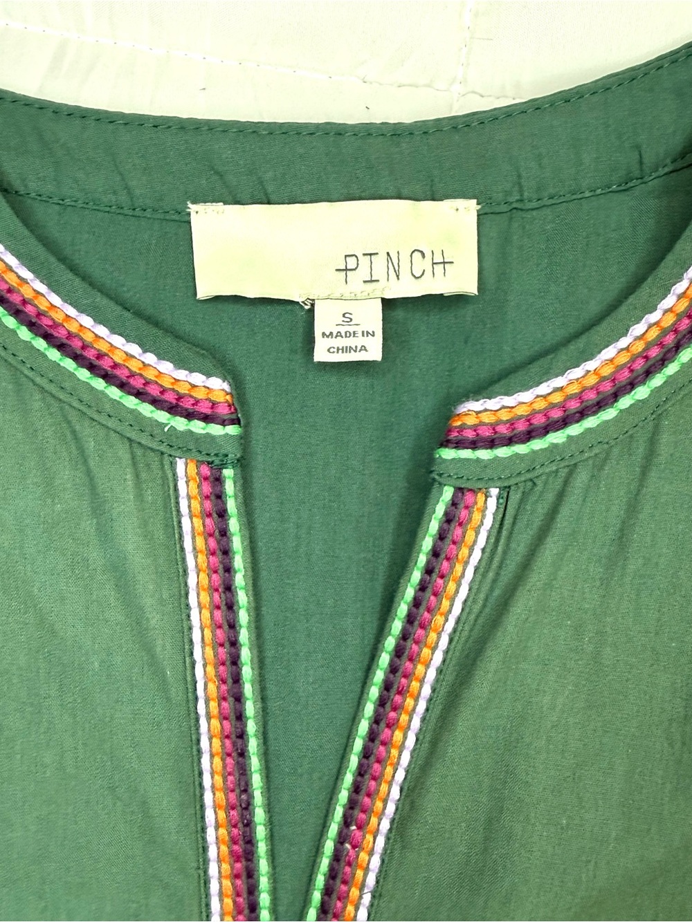Pinch Meadow Tiered Mini Dress in Hunter Green, Embroidered Cotton. SMALL NWOT - Picture 14 of 17